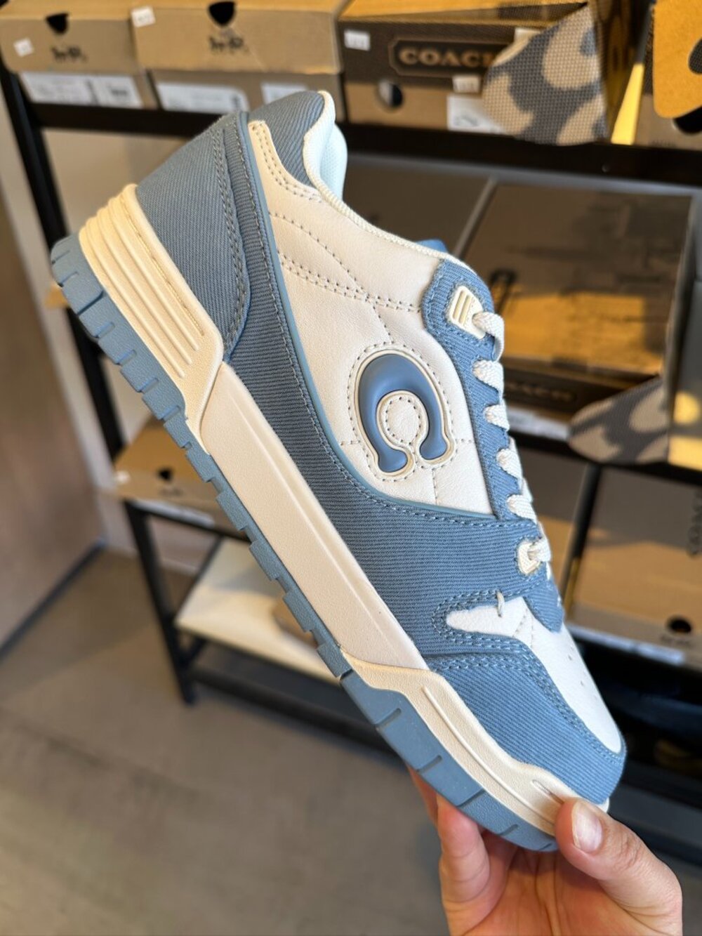 NIB! Rare! Coach CBN96 Men's Soho Sneaker In Dust Blue Size US9/ EUR42 - Picture 2 of 11